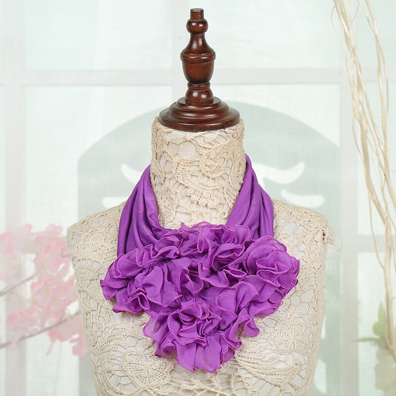 Winter Frauen Schal Blumen- Kragen Schal Luxus Blume Gedruckt Halstuch Ring Nacken Schals: 9