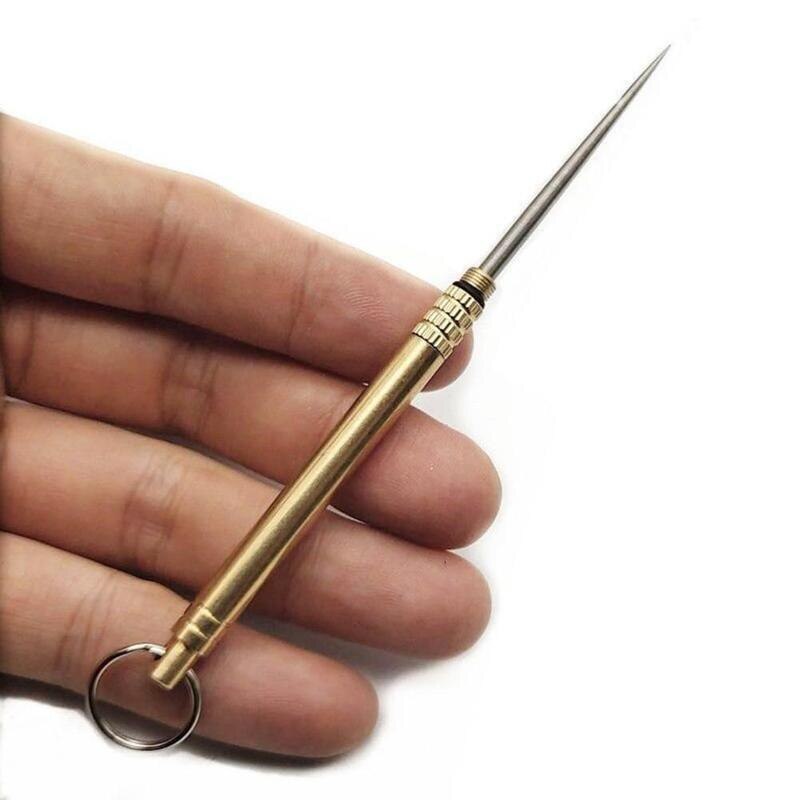 Titanium Alloy Toothpick Brass Combination Integrated Stainless Steel Portable Tooth Picking Artifact