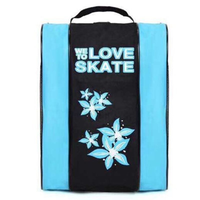 Ijs rolschaatsen schaatsschoenen schouderriem draagtas houder koffer drielaags: Blauw