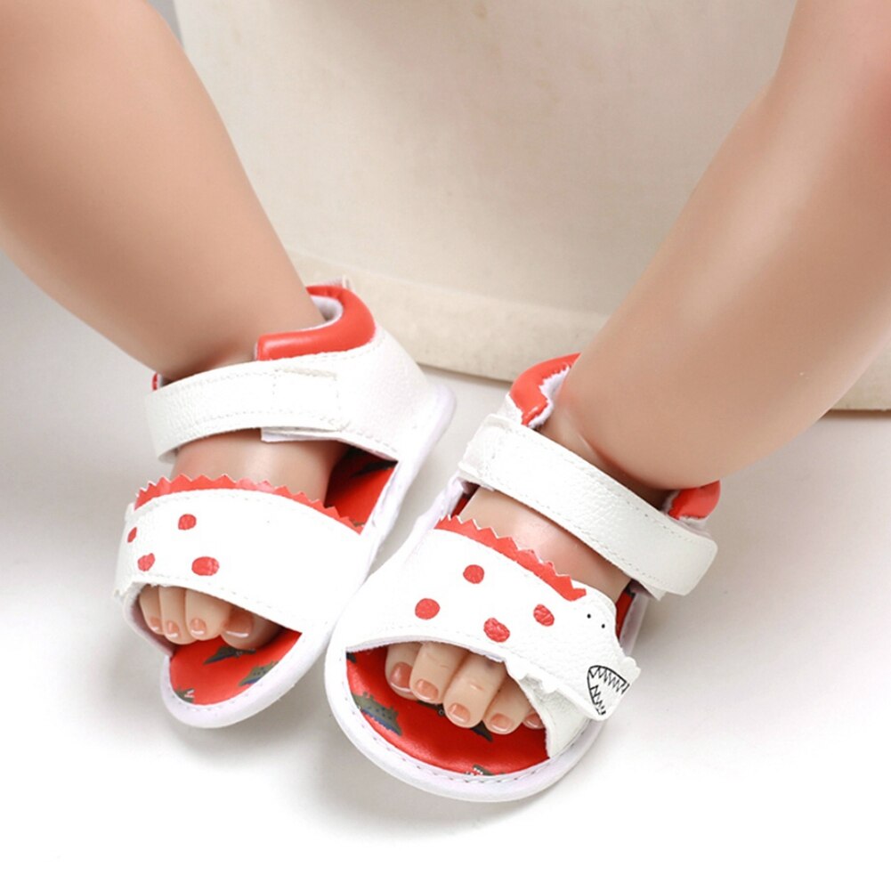 Kleinkind Baby Weiche Sohle Sandalen Flache mit Jungen Karikatur Krokodil Krippe Baby Schuhe Sommer Neugeborenen Kleinkind Erste Wanderer 0-18M: B / 7-12 Monate