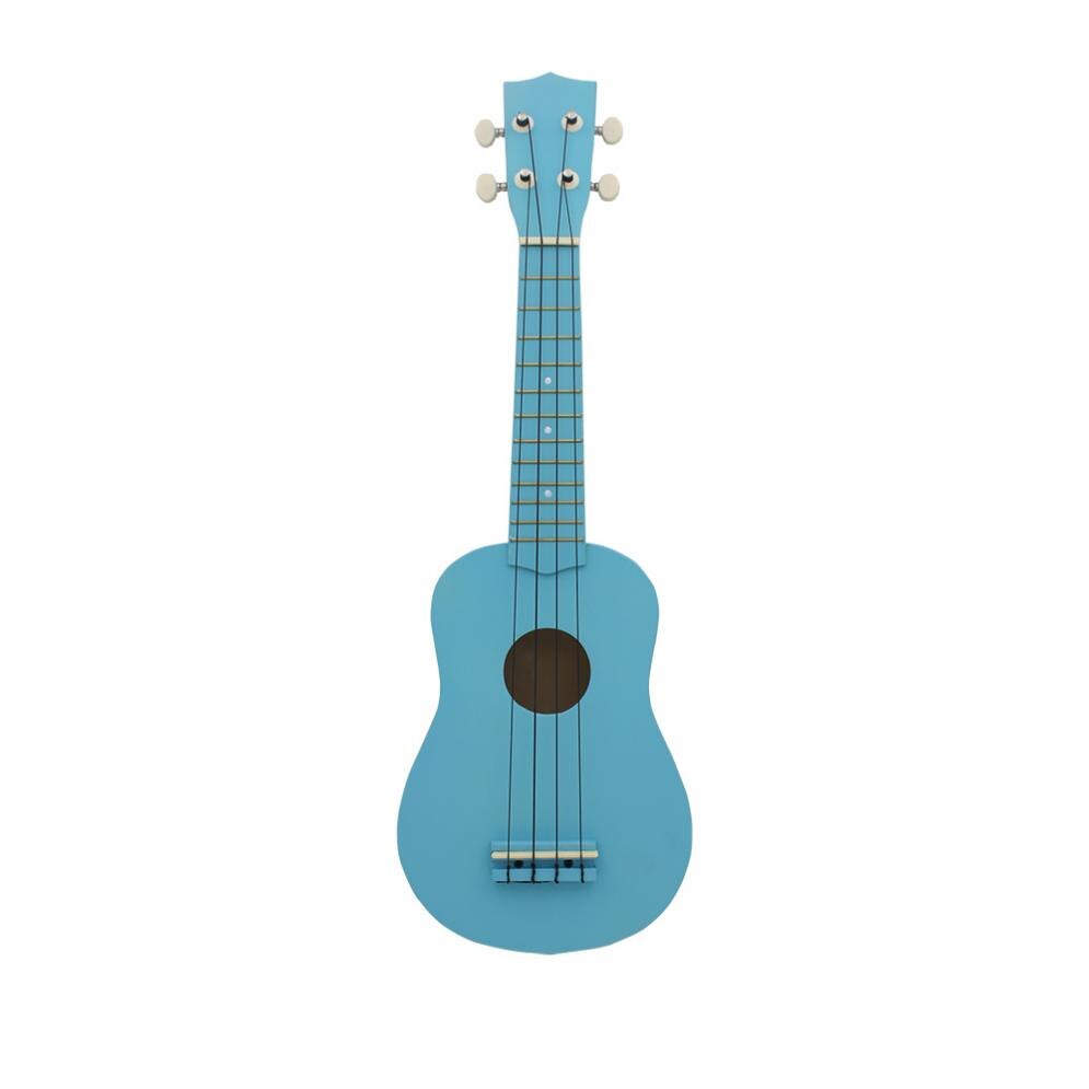 Ukulele 21 Inch Soprano Basswood Pure Color Ukelele 4 Strings Pure Tone Musical Instrument Guitar Accessories: Light Blue
