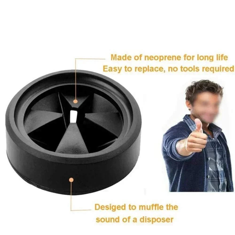 Ruokajätteen hävityslaitteen tyhjennystulpat roiskesuojat sinkeraattoriin musta kumi keittiön jätteenhävitys murskaimen osa työkalut