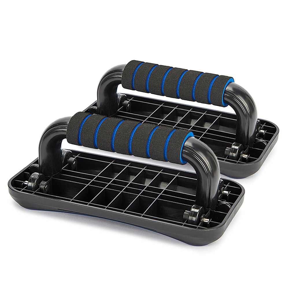 2-IN-1 Push-UP Stands Wheel Rollers Abdominal Exercise Trainer for Home Office Gym Fitness Workout Exercise