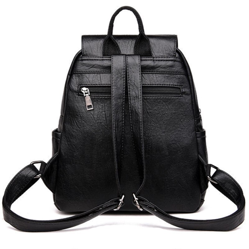 Vrouwen Lederen Rugzakken Vrouwelijke Vintage Rugzak Voor Meisjes Schooltas Reizen Rugzak Dames Sac Een Back Pack