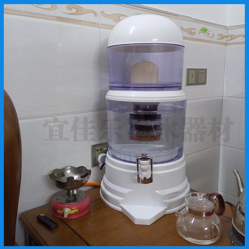 16l filtro de água barris mineral pote tratamento de água filtro alcalino em linha reta bebida balde dispensador purificador de água