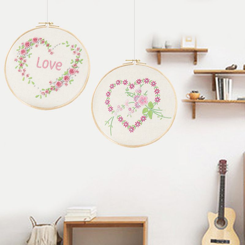 DIY Blume Liebe Stickerei Zubehör Bausätze Hand für Anfänger Kreuz Stich Handwerk Jäzehn Heimat Dekor Anhänger #1