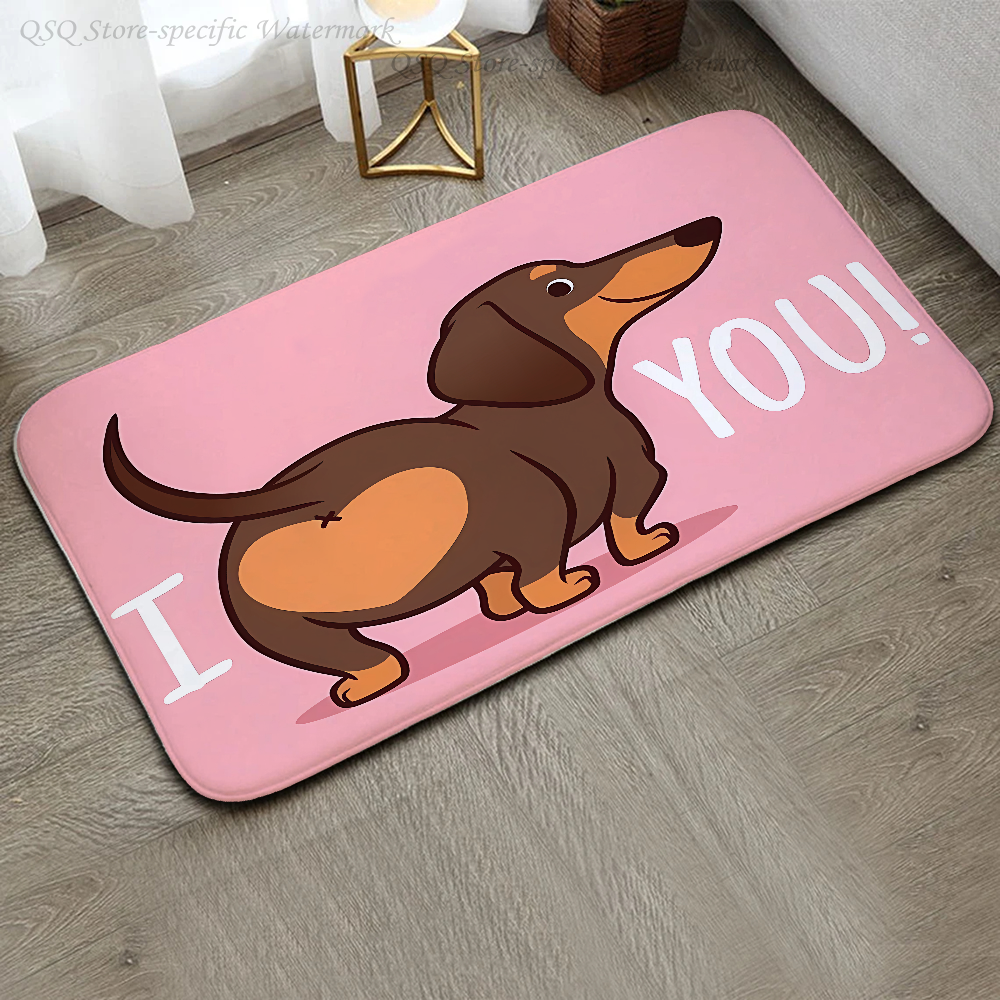 Chien teckel tapis de sol paillassons maison tapis pied salle de bain absorbant anti-dérapant décor à la maison