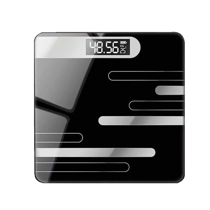 Body Smart Electronic Weight Scale LCD Display Indoor Temperature High-Precision Measuring Home Digital Weight Scale: Black