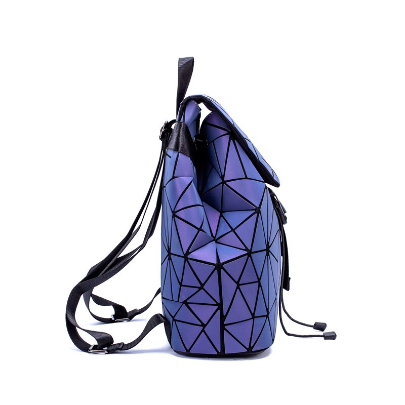 Vrouwen Rugzakken Geometrische Lichtgevende Rugzak Zakken Schooltas Voor Tiener Meisjes Holografische Dames Rugzak Schooltas