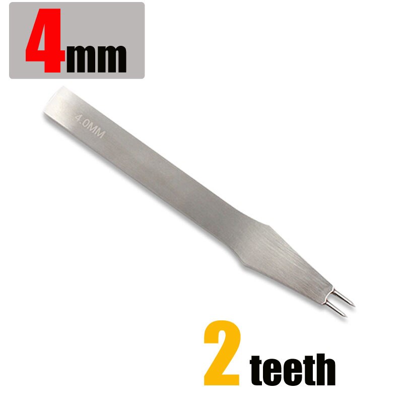 umierać-stali nierdzewnej skórzany punktak pneumatyczny okrągły otwór rękodzieło skóra dłuta kłucia żelaza szwy narzędzia robić skóry 3/4/5mm rozstaw: 4mm 2 teeth