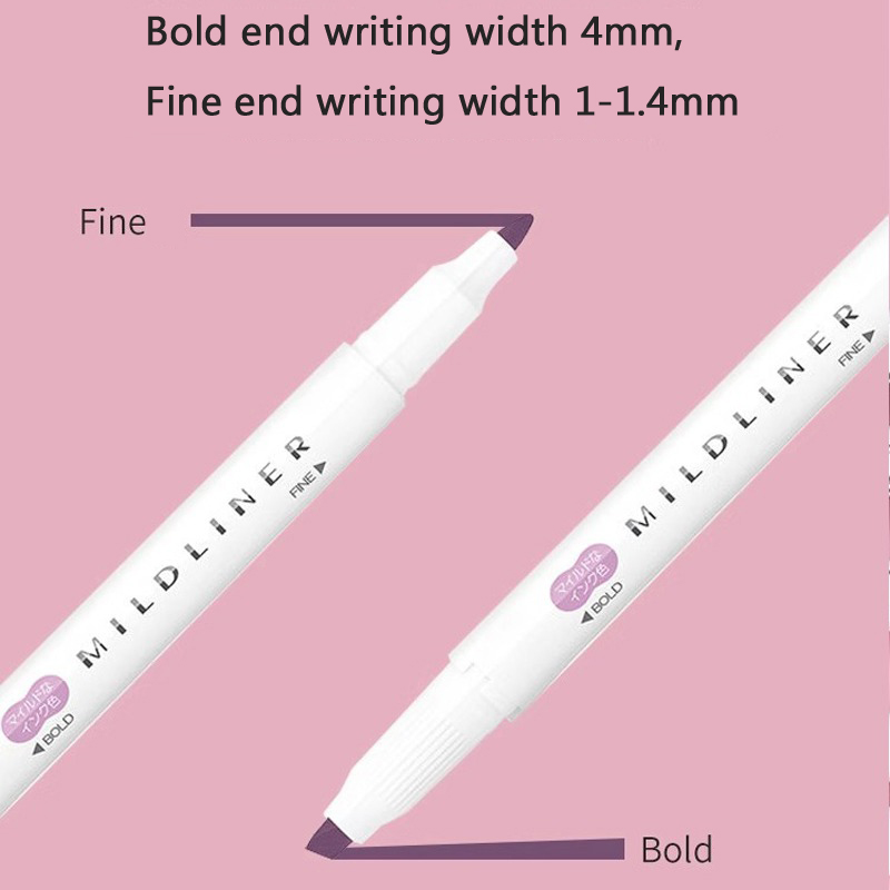 Resaltador de cebra mildliner, marcador de colores surtidos, 5 unids/set de pintura de doble cabeza, grafiti, manual, tarjeta ручки, papelería japonesa
