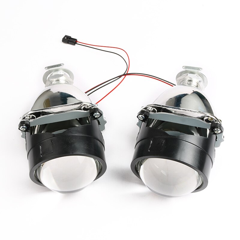 Xenplus 2pcs 2.5 inch Projector Lens HID Bi Xenon light H1 Headlight With Bezel Shrouds H4 H7 Socket DIY Car light car-styling