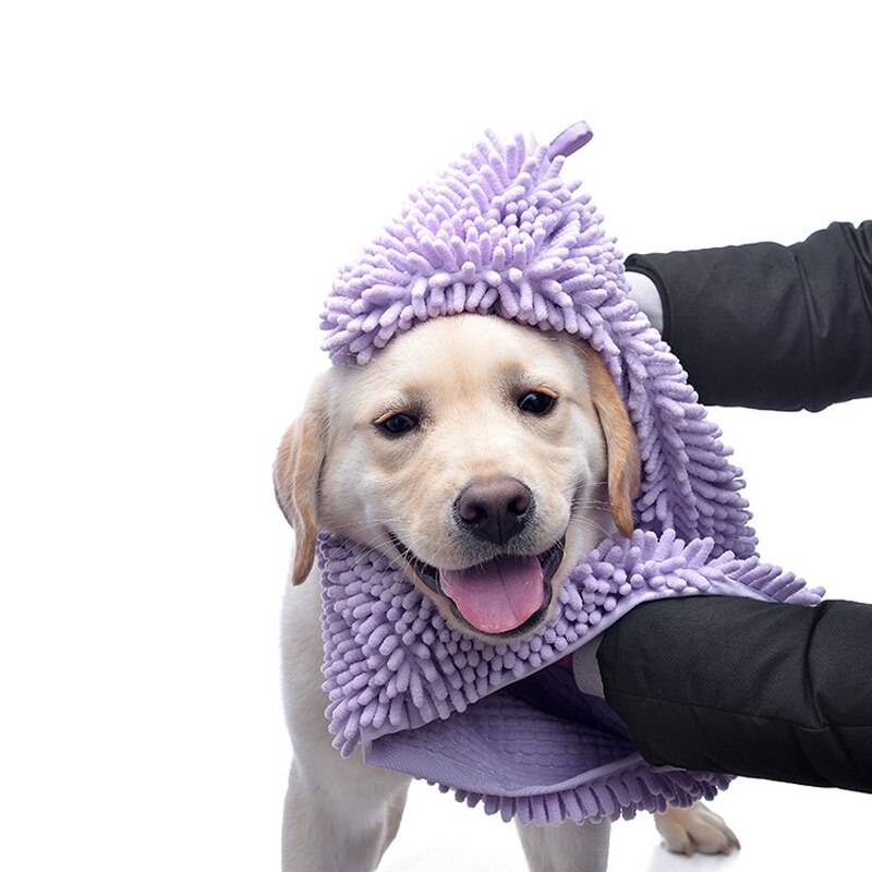 Pet Bath Towel Dog Cat Dry Towls Soft Grooming Massager Absorbent Towel Quick-drying Multipurpose Cleaning Tool Pet Supplies