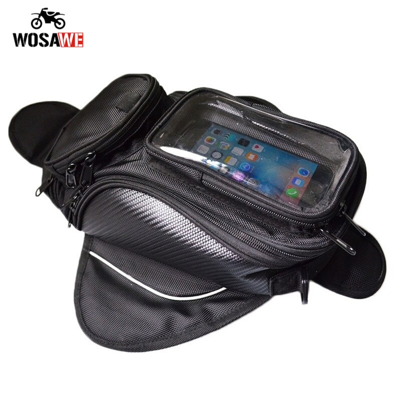 Motorcykel tank taske vandtæt motorcykel olie brændstof sadeltaske magnetisk skuldertaske telefon taske til iphone xiaomi stor berøringsskærm