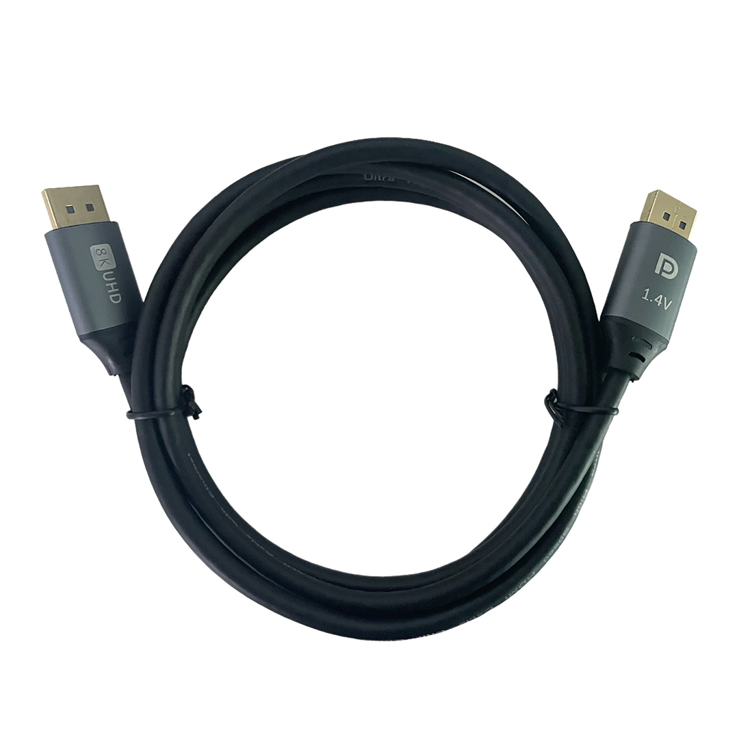 Displayport dp-kabel 8k @ 60hz 1.4 4k @ 144hz 2k @ 165hz 32.4 gbps , 1m/2m/3m/5m hd-kabelen er egnet til rutere til video- og lydprojektorer.: 3 m