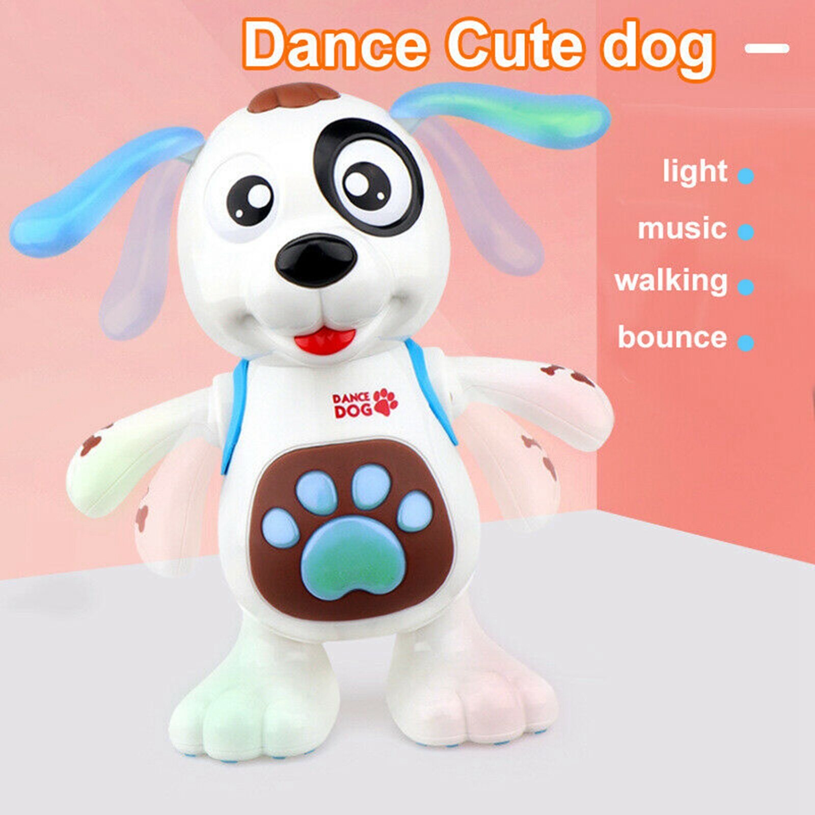 Electronic Dance Dog Toy Music Dance Walking Interaction Kids Puppy Pet Toy Mimicry Interactive Educational Toy with Light