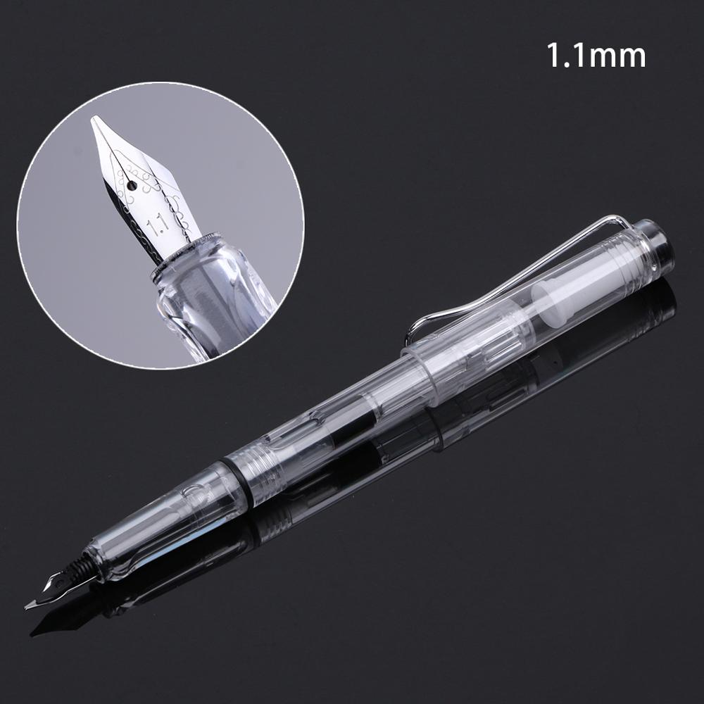 Pluma estilográfica árabe tibetana de punta plana, arte de caligrafía paralela gótica de pico de pato: 1.1mm