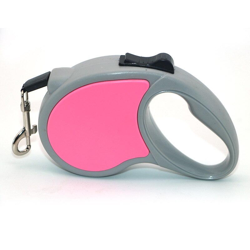 Automatische Versenkbare Reflektierende Doppel-beendet Zugseil eins Plus Zwei Hunde Kette Zwei Hund Leine Haustier Welpe patrouillieren seil: Rosa D