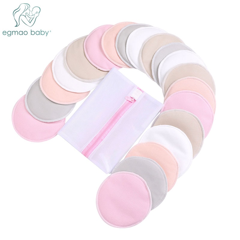6 Pcs Effen Kleur Herbruikbare Bamboe Borst Pad Nursing Pads Voor Mum Wasbare Waterdicht Zwangere 12 Cm, bamboe Stof Materiaal Innerlijke