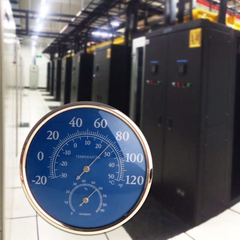 Large Round Thermometer Hygrometer Temperature Humidity Monitor Meter Gauge Blue 62KD