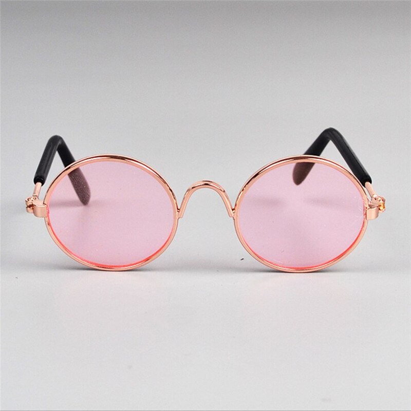 Offre spéciale Cool chat lunettes pour animaux de compagnie pour petit chien chat produits Eye-Wear chien lunettes de soleil pour animaux de compagnie fournitures pour animaux de compagnie Photos accessoires: Gold-pink