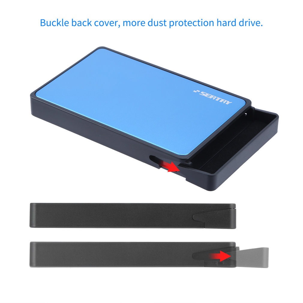 SEATRY SATA 2.5 Inch USB 3.0 HDD Hard Drive Disk External Enclosure Box Plug & Play LED Status Indicator