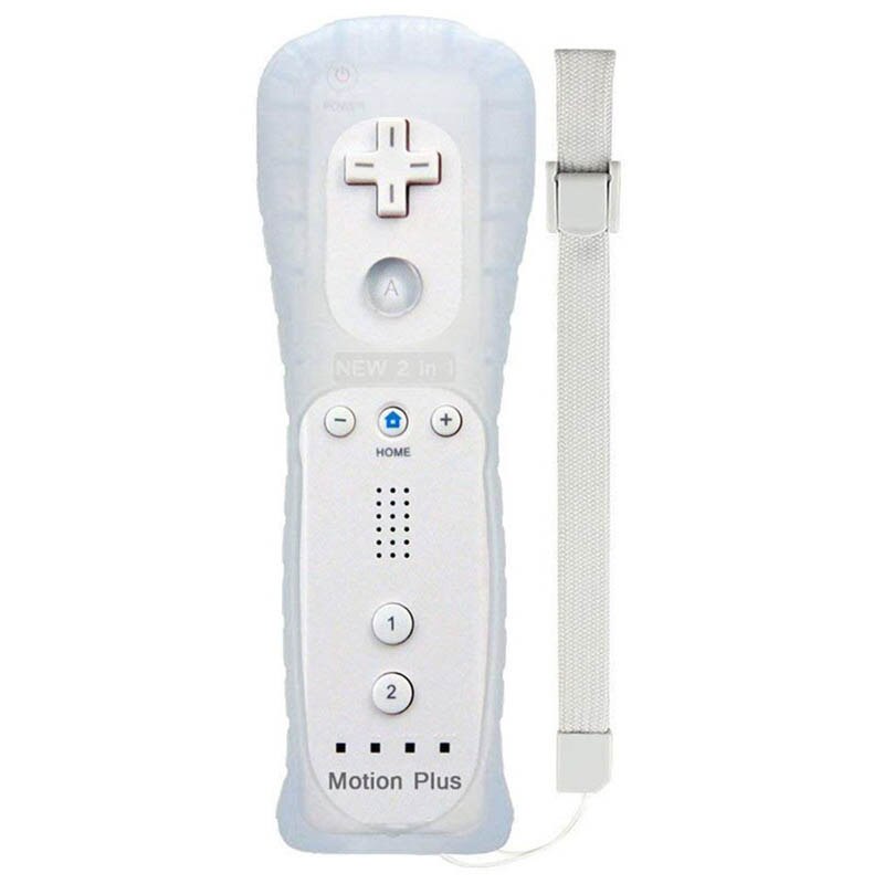 Wireless Remote Nunchuck Game Controller Joypad With Nunchuk Control For Nintend o Wii Built-in Motion Plus For Wii Gamepad: White Remote