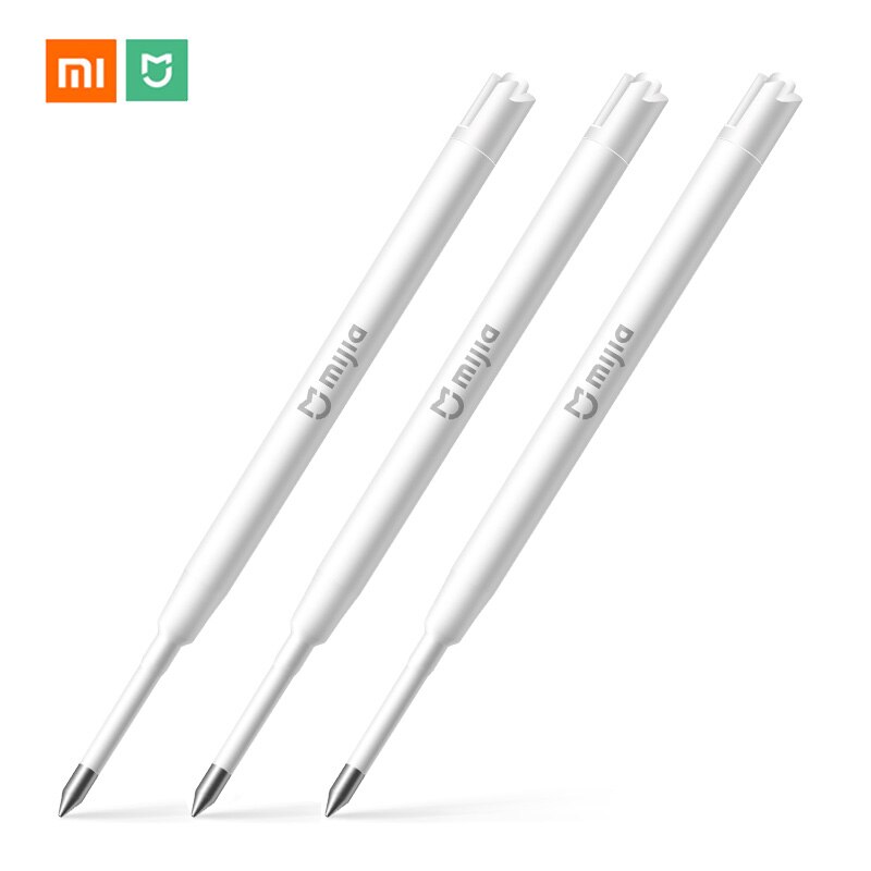 Xiaomi Mijia Teken Pen Refill Balpennen 0.5Mm Glad Refill Rolling Roller Zwarte Inkt Ondertekening Pennen Voor School: 3pcs