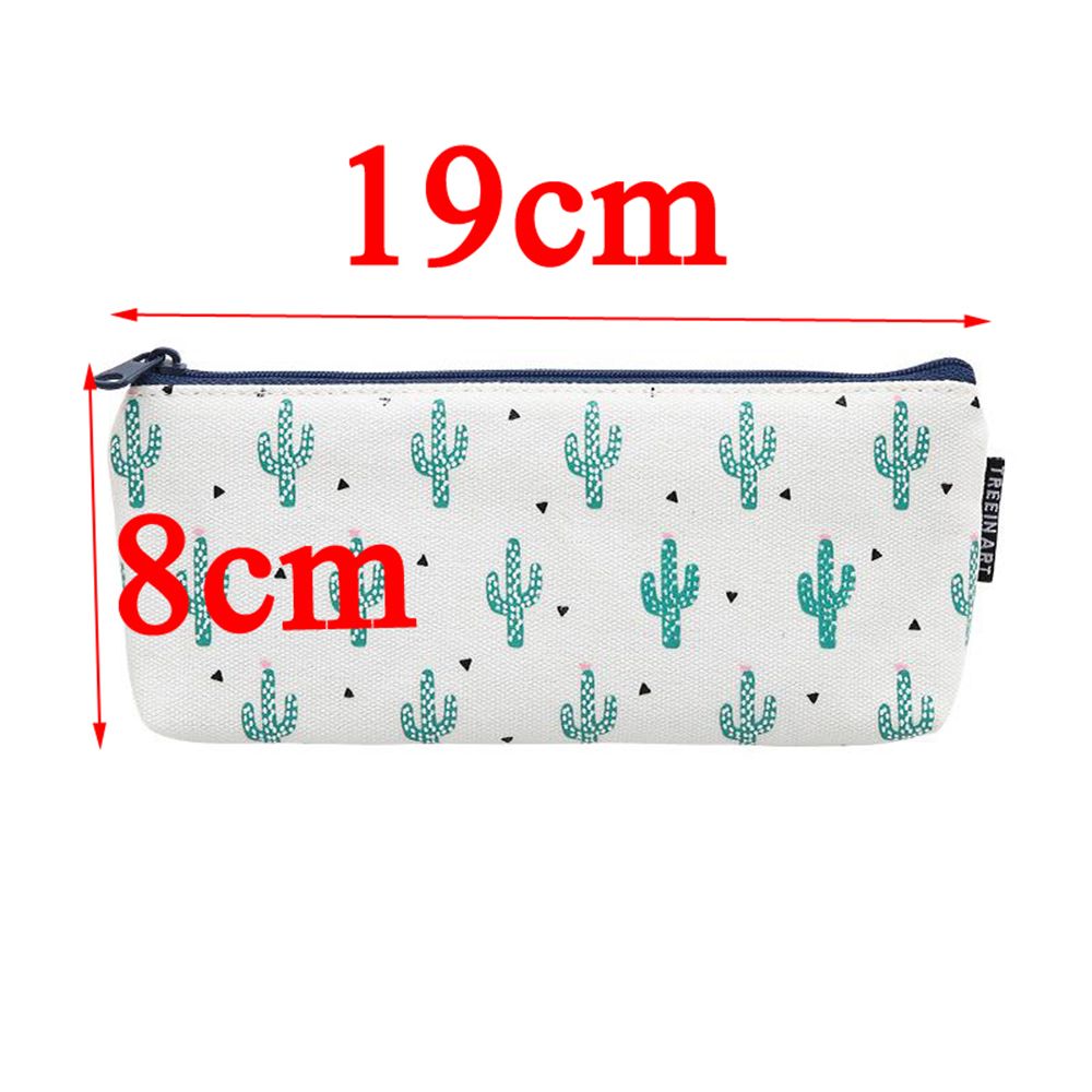 Cactus Pencil Case Canvas Plastics Kawaii Stationery Student Cute Pencil Box School Office Supplies
