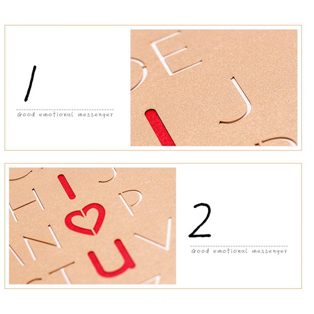 3D Pop up Greeting Card Valentine Handmade Heart Paper Birthday Wedding