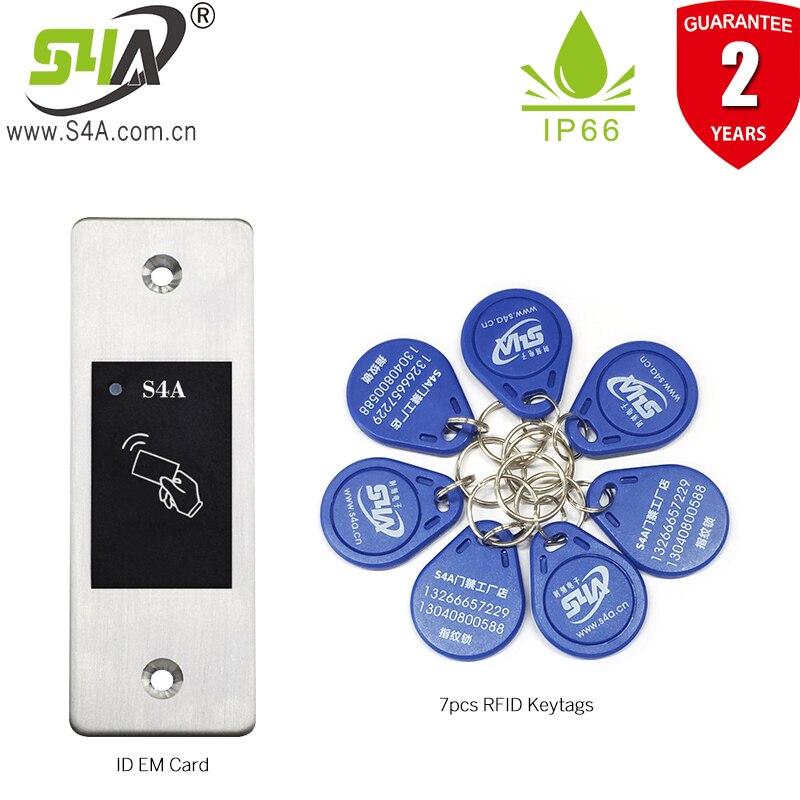 S4A Waterproof Metal rfid reader Access Control fingerprint scanner RFID 125KHZ Reader 3000user Embedded or surface installation