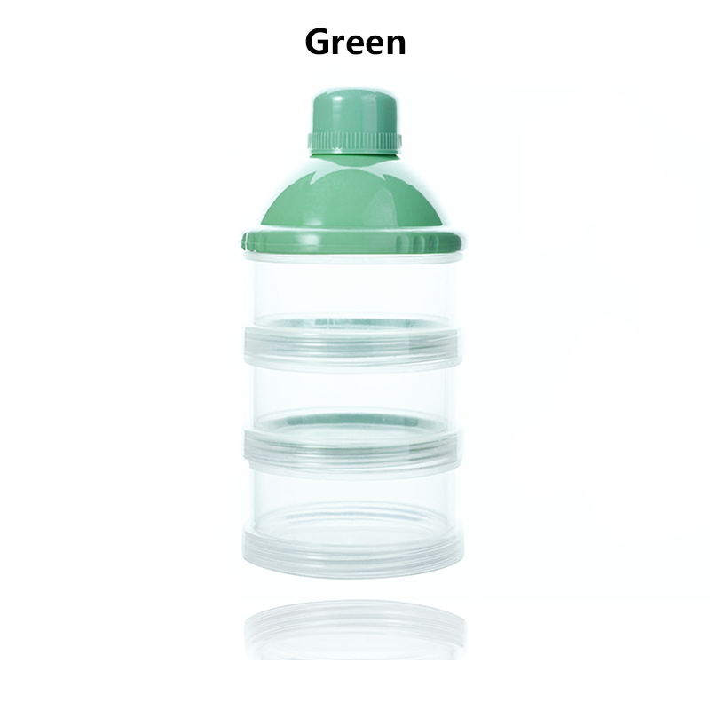 Portátil leite em pó fórmula dispensador de alimentos recipiente de armazenamento caixa de alimentação do bebê crianças criança multi-camada de armazenamento de alimentos para bebê: 3 Layer Green