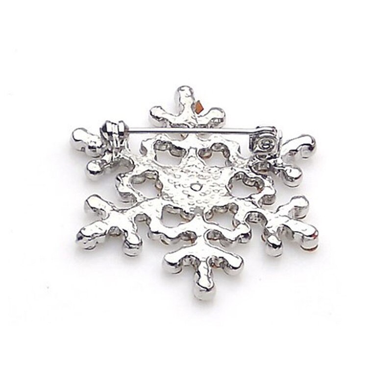 Broche Pin Crystal Rhinestone Grote Sneeuwvlok Winter sneeuw Thema Kerst Broches & Retail #2- 3