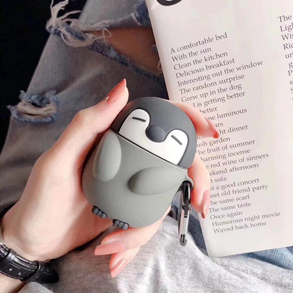 Caso auricolare Per AirPods Caso Del Fumetto Della Copertura Del Silicone Dell'orso per Apple Air 2 Auricolari Svegli Sacchetto per Earpods baccelli Custodie accessori: 672