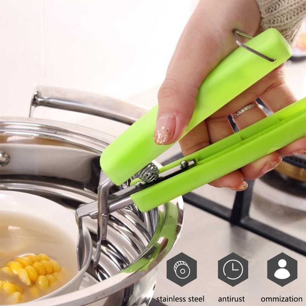 Opvouwbare Hete Kom Clip Pot Rvs Schotel Houder Stoomboot Tong Siliconen Oven Mitt Keuken Gereedschap Anti Proximity handschoenen