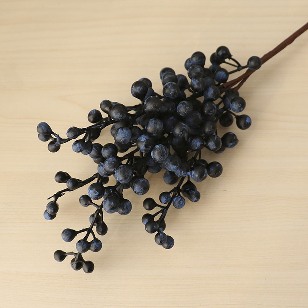 1pcs 5 Branch Christmas Berry Stems Artificial Flower Xmas Pick for Wreath Decor: BU