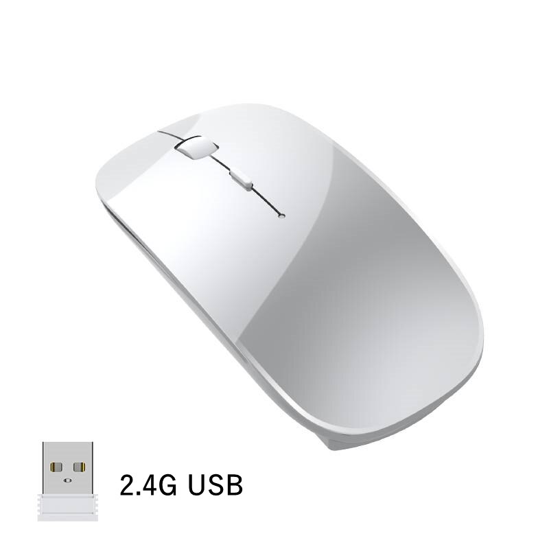 Draadloze Muis Voor Ipad Samsung Huawei Lenovo Android Windows Laptop Tablet Oplaadbare Draadloze Mause Voor Notebook Computer: White