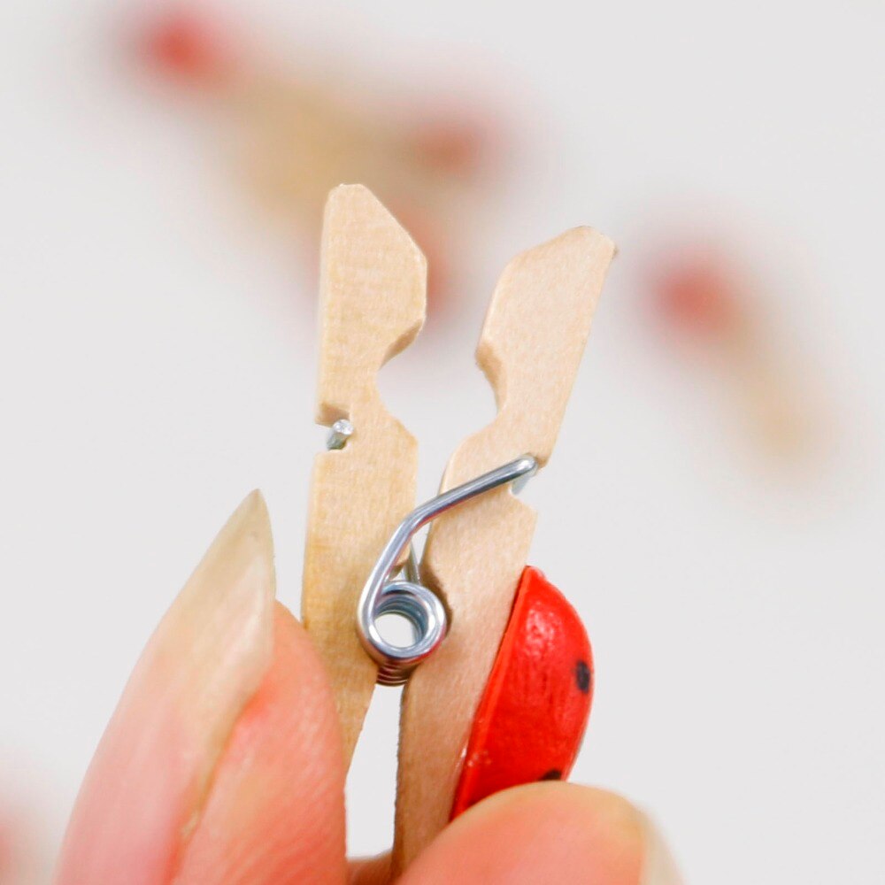 50pcs Cute Mini Wooden Clips Wood DIY Photo Card Message Pegs Pin Clothespin Craft Food Bags Clips Home Decor