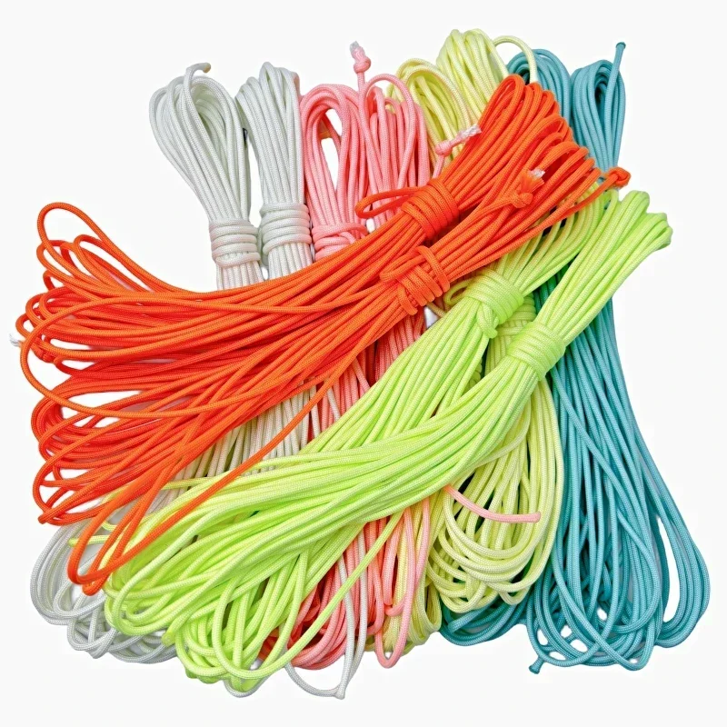 10M Paracord 550 Camping Survival Glow Touw Lanyard Edc Gloeiende Parachute 9 Deelt Outdoor Koord Accessoires Klimmen Wandelen