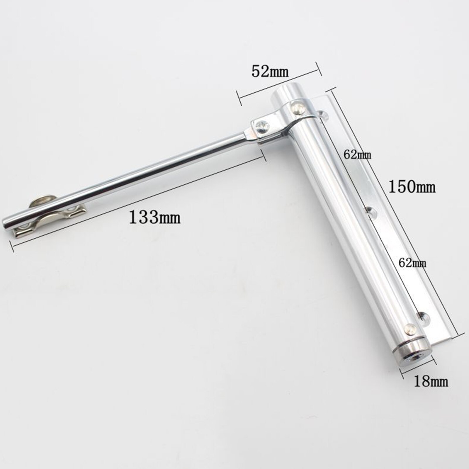 Door Closers Safety Single Spring Strength Adjustable Surface Mounted Aluminum Alloy Automatic Closing Fire Rated Door Hardware: small
