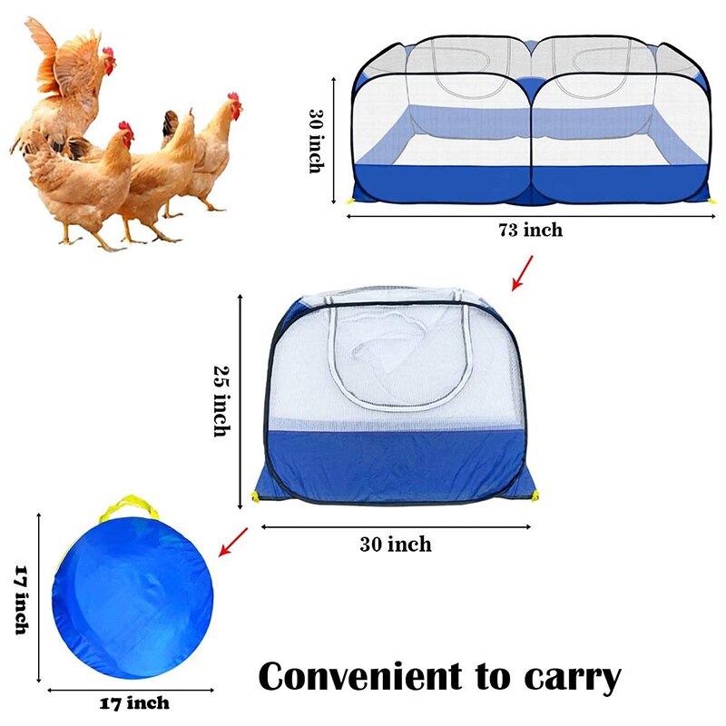 Draagbare Chicken Run Coop, Kip Pen Voor Kleine Dieren Outdoor Huisdier Behuizing