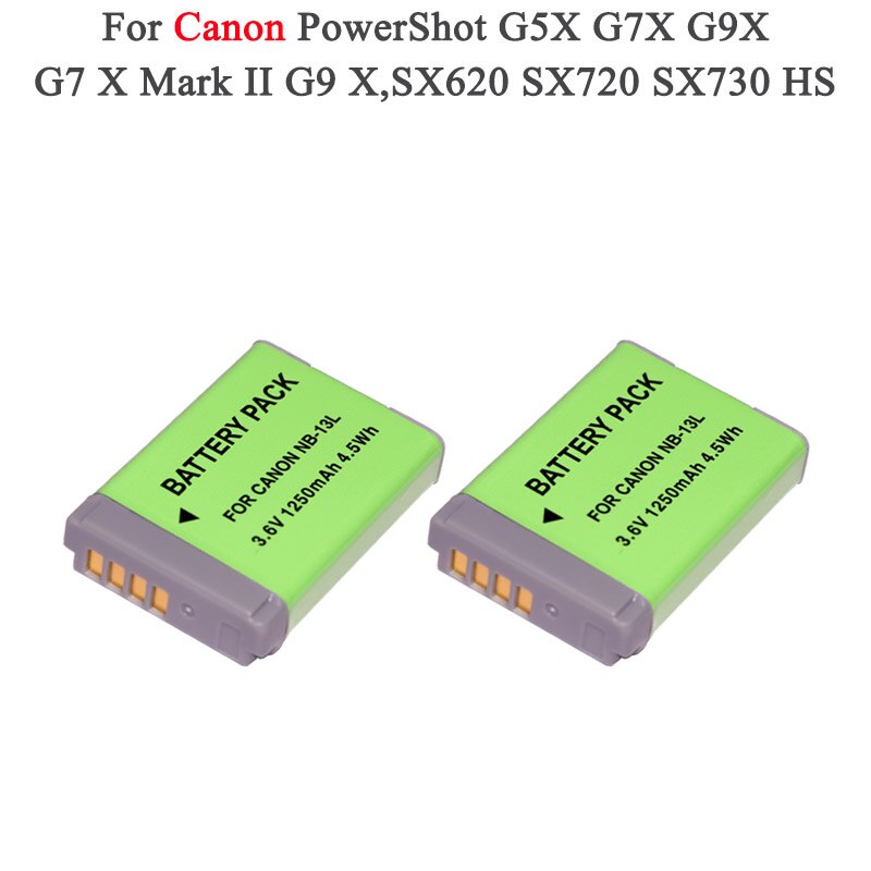 Batería NB-13L NB 13l + cargador usb con LCD para Canon G7X G9X G5X G7X Mark II G9X Mark II SX620 HS SX720 HS: Package 6