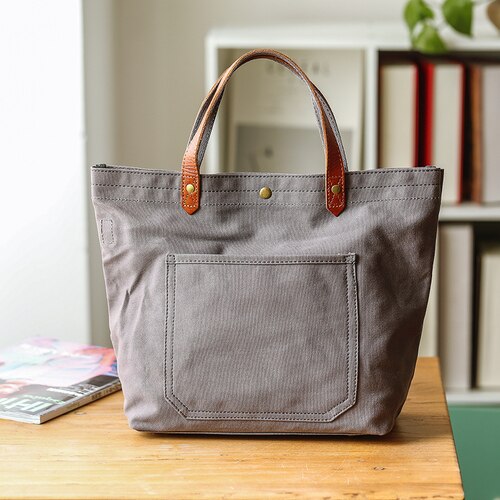 Shopper Tas Mode Grote Capaciteit Canvas Tas Ins College Leuke Vrouwen Tas Ulzzang Schoudertassen: Grijs