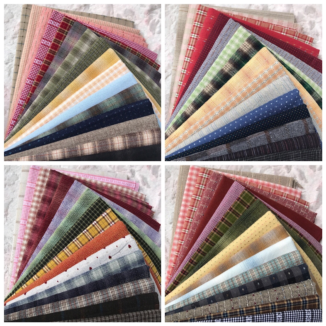 23 x 33cm 11- delt polykromatisk hi billigste japanske første fargevaskede stoffet søm dol gjør-det-selv-stoff rutet bomullsdukke