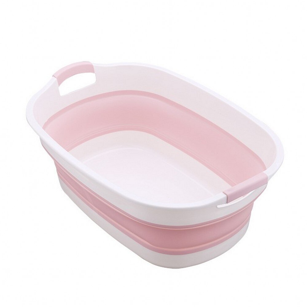 Bañera plegable portátil de silicona para mascotas, cachorros y gatos, bañeras de baño multifunción gruesas y pequeñas para perros, limpiador de bañeras, suministros: Rosa