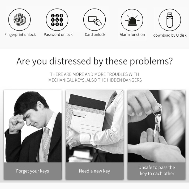 M10 Security Alarm Fingerprint Door Access Control Machine with LCD Sn Smart Door Bell