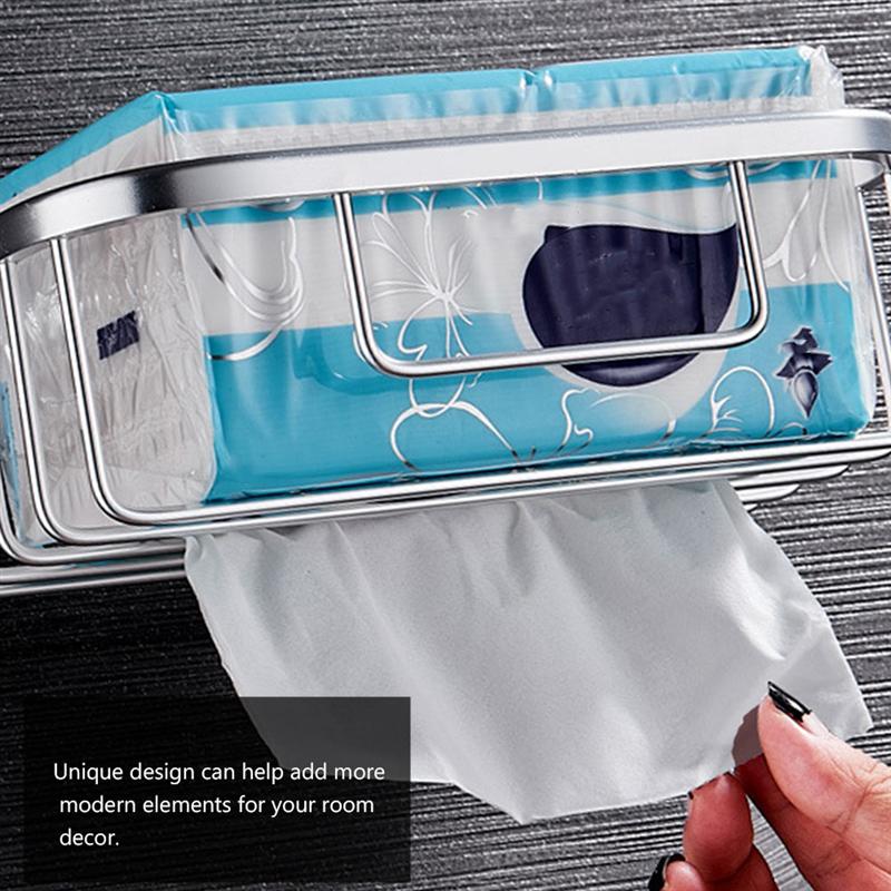 1PC No Punching Tissue Box Suction Cup Toilet Paper Towel Holder for Home