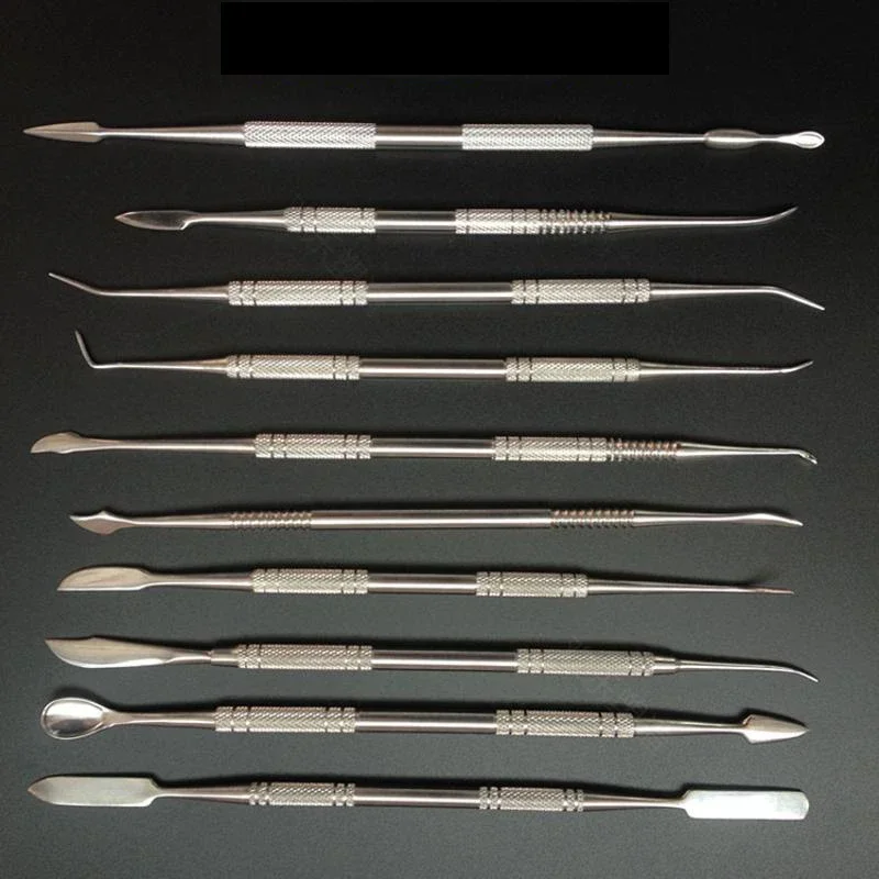 10 Stks/set Rvs Zachte Klei Gereedschap Beeldhouwen Smoothing Wax Aardewerk Keramische Polymeer Modellering Gesneden Accessoires