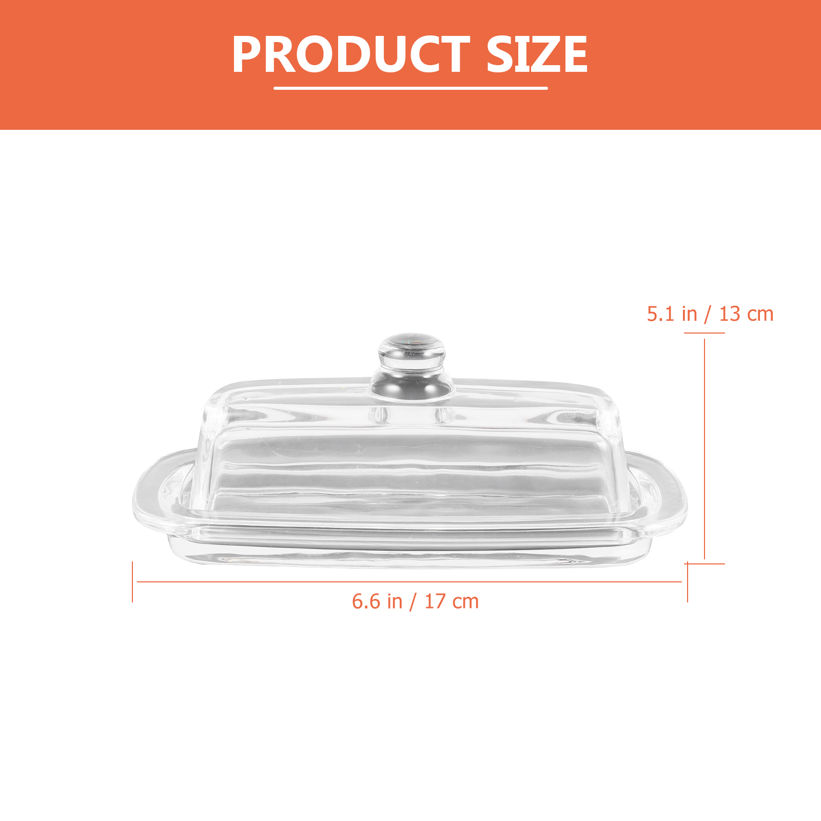 Plateau à beurre en verre Transparent, boîte à beurre, couvercle anti-poussière, plateau à gâteaux, vaisselle de table, beurre, Dessert, récipient alimentaire, 1 ensemble: Tray  04