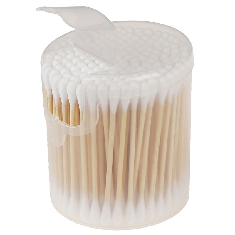 300 Pcs Disposable Cotton Swab Applicator Q-tip Swabs Bamboo Handle Sturdy